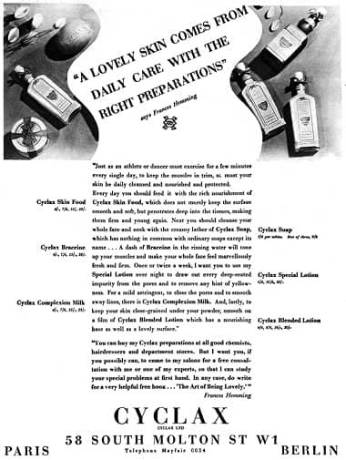 1930 Cyclax daily skin-care