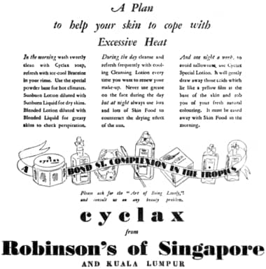 1936 Cyclax Bond Street complexion in the Tropics