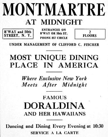 1917 Doraldina and her Hawaiians