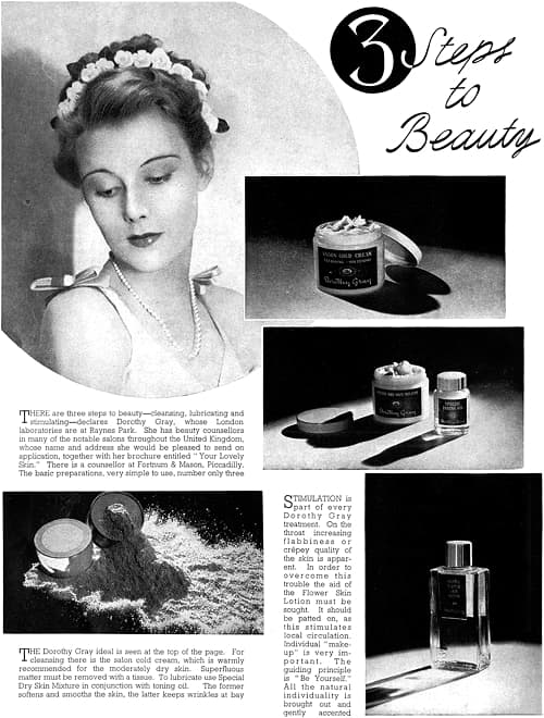 1939 Dorothy Gray 3 Steps to Beauty