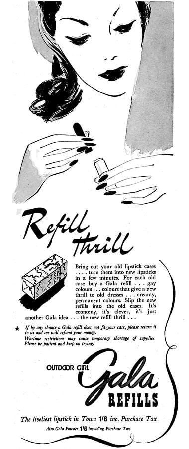 1941 Outdoor Girl Gala Lipstick refills