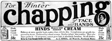 1913 Hinds Honey and Almond Cream and Hinds Cold Cream