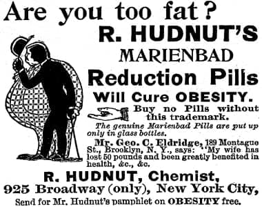 1893 Richard Hudnut Marienbad Reduction Pills
