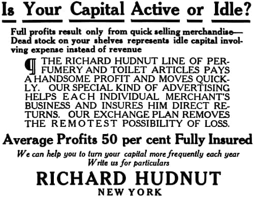 1910 Richard Hudnut trade advertisement