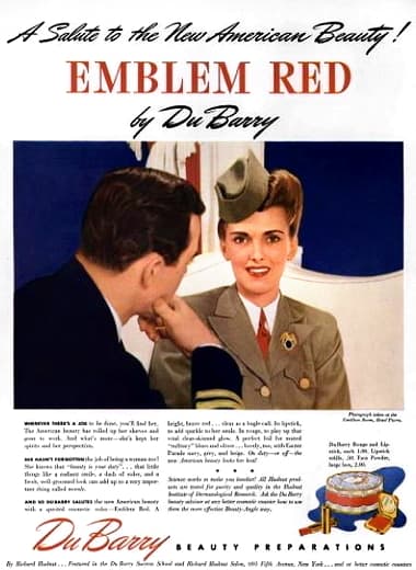1942 Du Barry Emblem Red