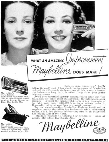 1937 Maybelline advertisement