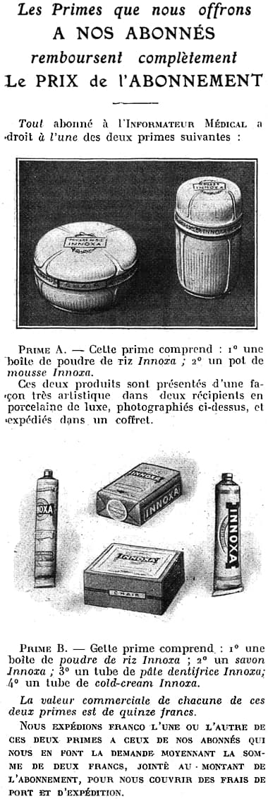 1922 Innoxa products