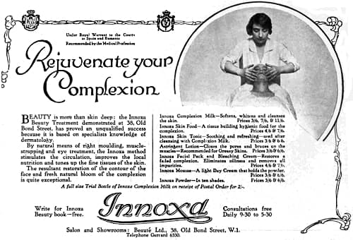 1928 Salon treatments at Beaute Ltd
