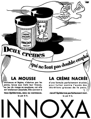 1938 Mousee Innoxa and Creme Nacree Innoxa