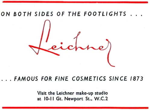1946 Leichner Both sides of the footlights