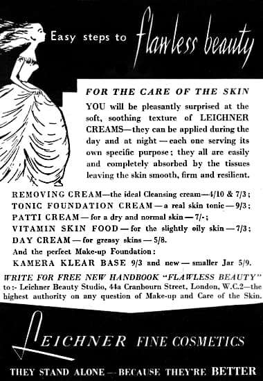 1957 Leichner Fine Cosmetics