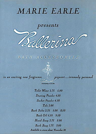 1945 Marie Earle Ballerina Bath Preparation