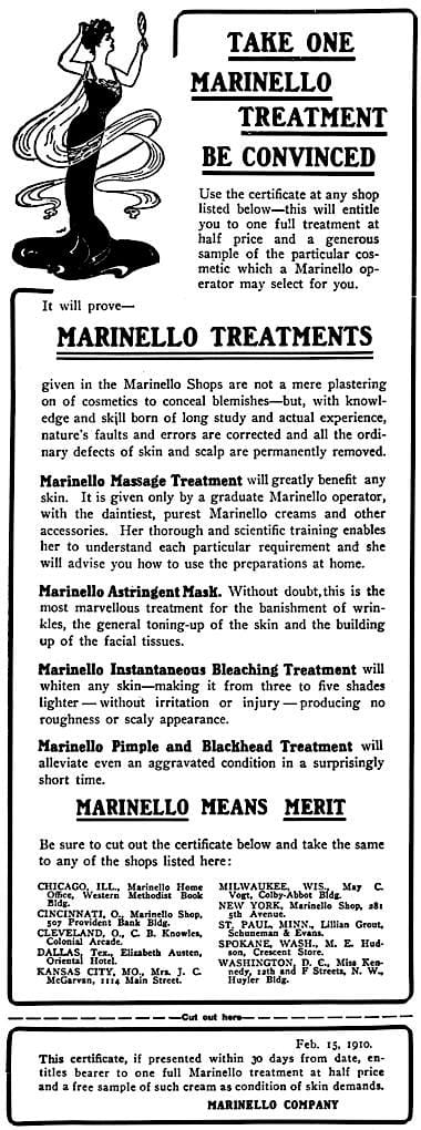 1910 Marinello Treatments