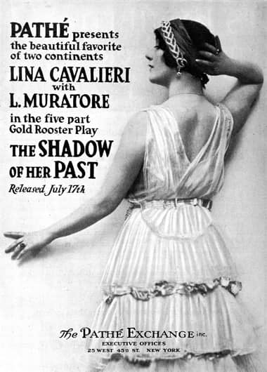 1916 Trade advertisement for The Shadow of her Past