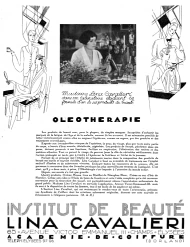 1926 Lina Cavalieri Oleotherapie