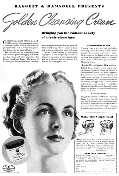 1936 Daggett and Ramsdell Golden Cleansing Cream