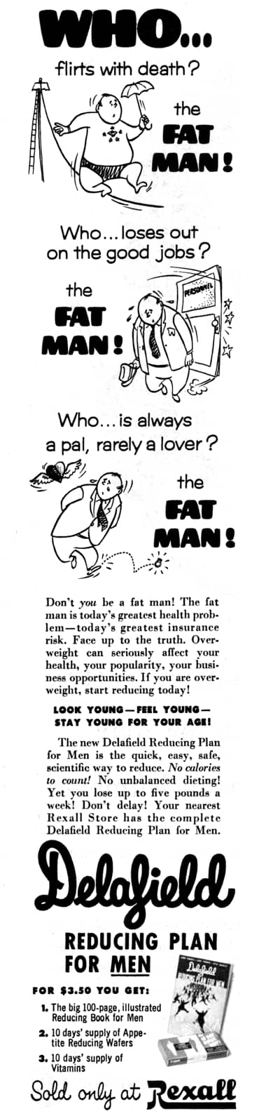 1953 Ann Delafield Reducing Plan for men