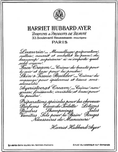 1925 Harriet Hubbard Ayer