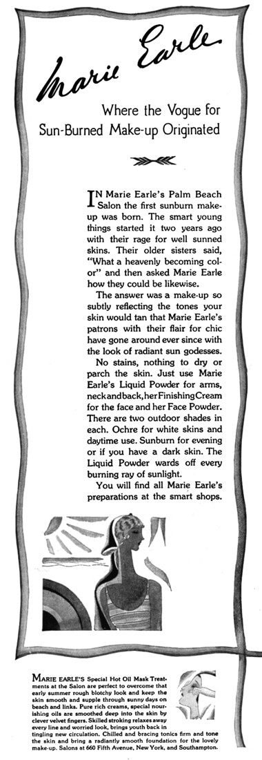 1929 Marie Earle Hot Oil Mask Treatment