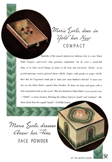 1933 Marie Earle Compact and Face Powder
