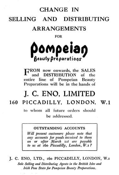 1930 Trade announcement by J. C. Eno