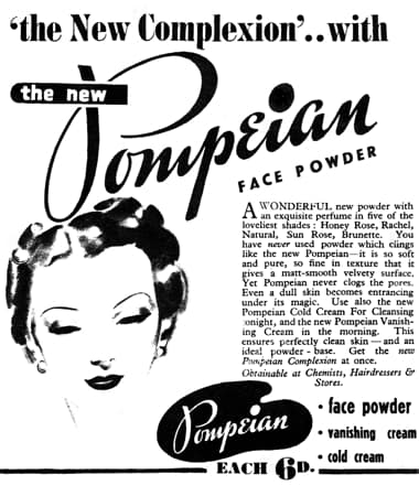 Pompeian Face Powder, Cold Cream and Vanishing Cream