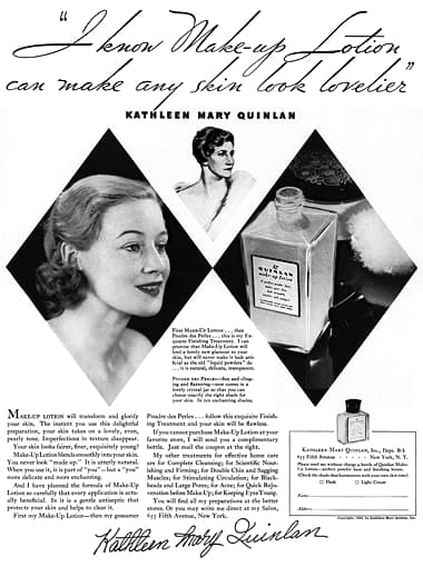 1932 Quinlan Make-up Lotion