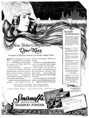 1918 Djer-Kiss Smirnoffs Shampoo Powder