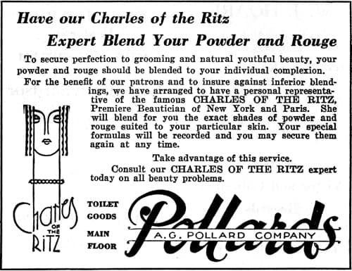 1928 Charles of the Ritz Powder Bar