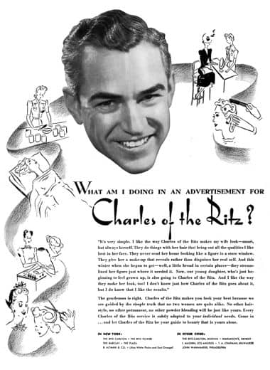 1941 Charles of the Ritz beauty treatments