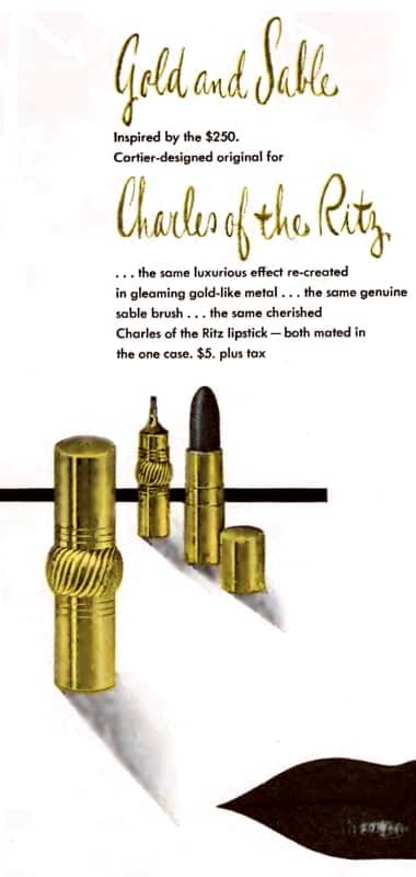 1947 Gold and Sable lipstick case