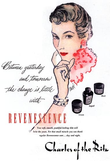 1949 Charles of the Ritz Revenescence Cream Liquid and Mask