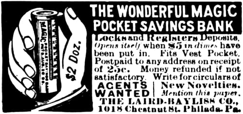 1891 Magic Pocket Savings Bank