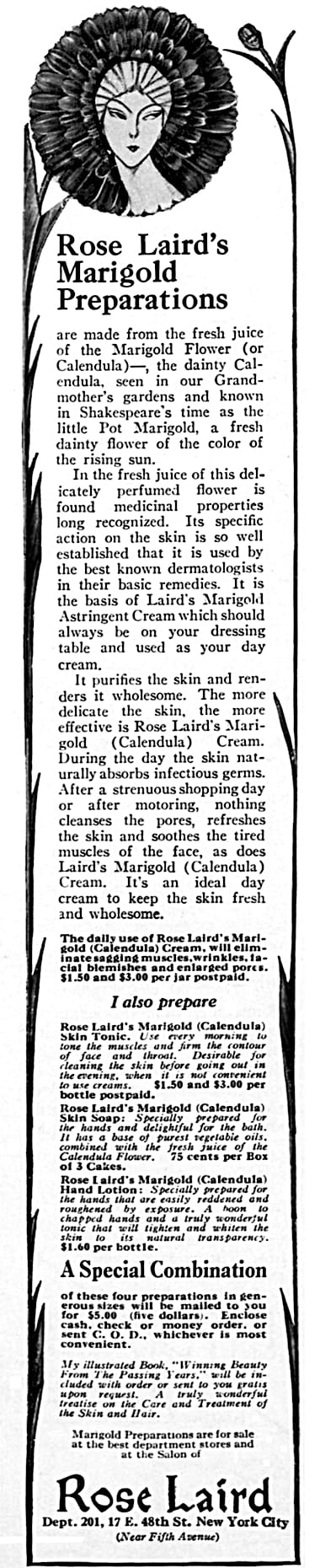 1927 Rose Laird Marigold Preparations