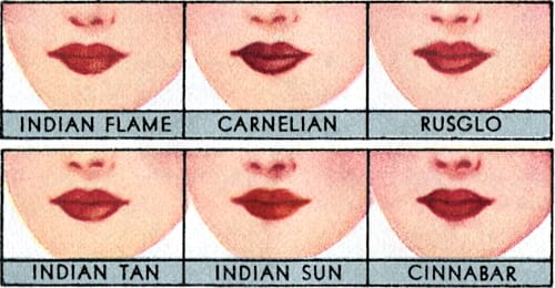 1935 Rose Laird lipstick shades