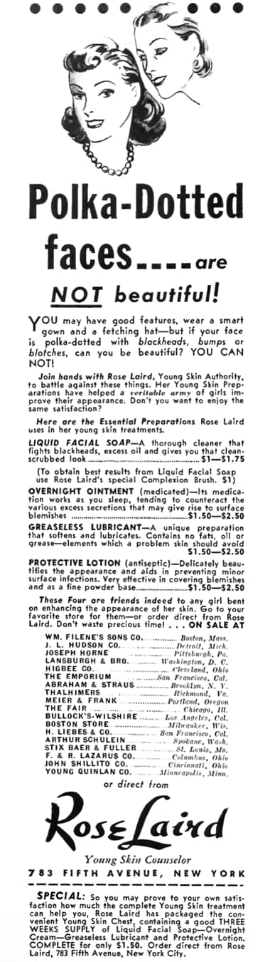 1941 Rose Laird Young Skin Counselor