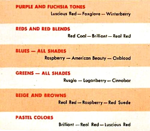 Rose Laird suggested lipstick shades