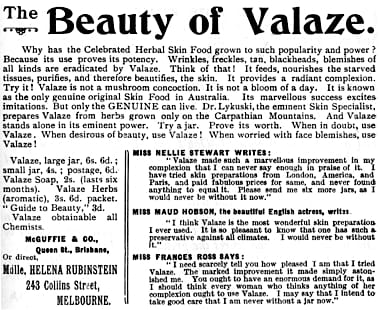 1905 Valaze endorsements