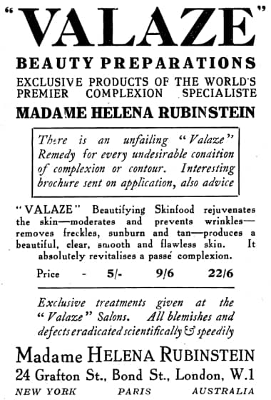 1919 Helena Rubinstein Valaze