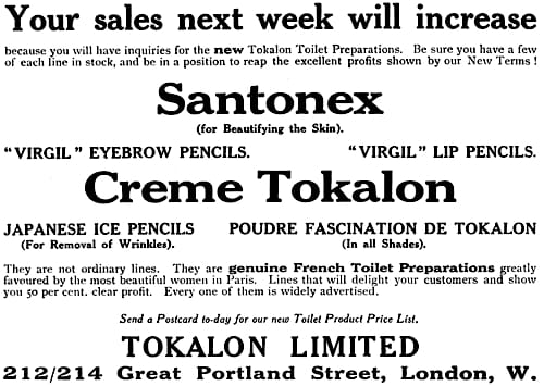 1914 Trade promotion for Tokalon products