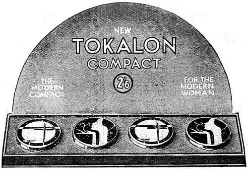 1932 Display stand for Tokalon Dragon Fly and Ladys Head Compacts