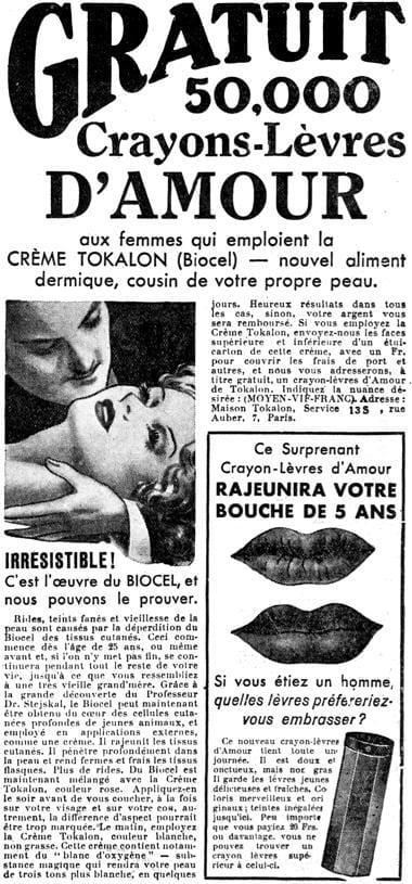 1936Tokalon Crayon-Levres d'Amour