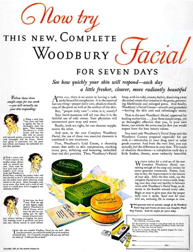 1927 Woodbury facial routine