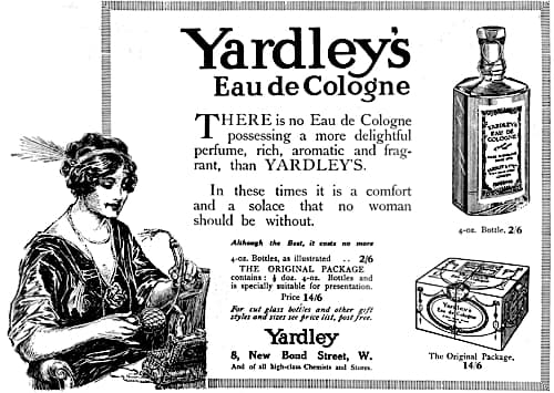 1916 Yardley Eau de Cologne
