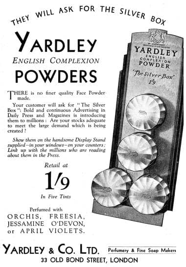 1932 Yardley English Complexion Powder (trade)