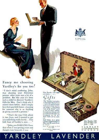 1933 Yardley gifts for men and women