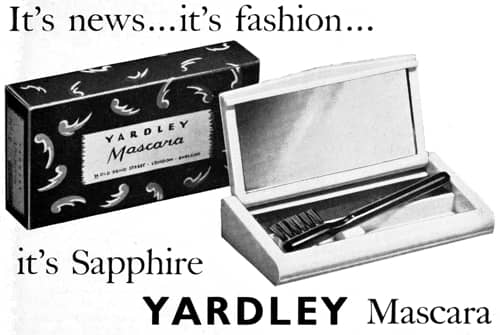 1958 Sapphire shade of Yardley Mascara