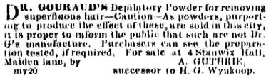 1841 Gourauds Depilatory Powder