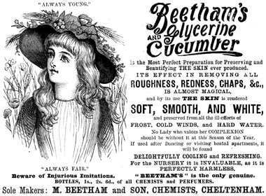 1890 Beethams Cucumber and Glycerine Cream