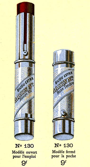 1893 Dorin lipstick in a nickel case